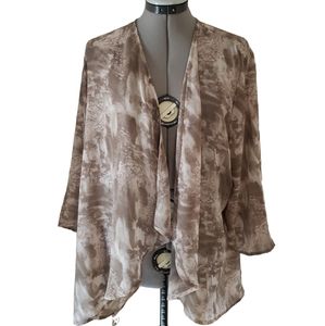 Chico’s open sheer cardigan size 3